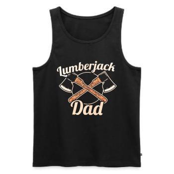 Lumberjack woodworker woodcutter father - Men's Premium Organic Tank Top - black - Front - Michal (187cm)