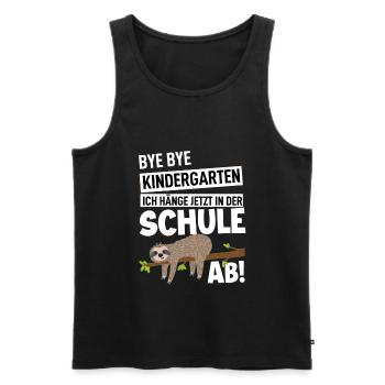 Schulanfang - Männer Premium Bio Tank Top - Schwarz - Vorne - Michal (187cm)
