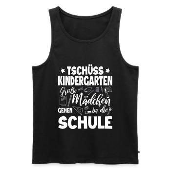 Schulanfang - Männer Premium Bio Tank Top - Schwarz - Vorne - Michal (187cm)