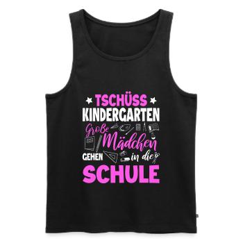 Schulanfang - Männer Premium Bio Tank Top - Schwarz - Vorne - Michal (187cm)