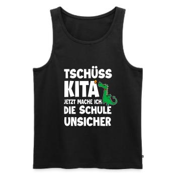 Schulanfang - Männer Premium Bio Tank Top - Schwarz - Vorne - Michal (187cm)