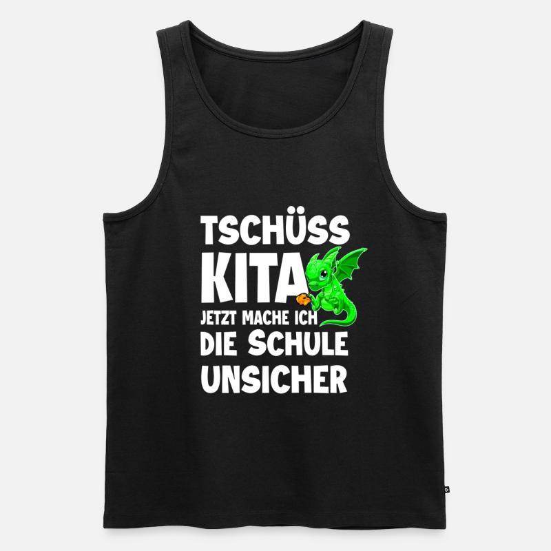 Schulanfang - Männer Premium Bio Tank Top - Schwarz