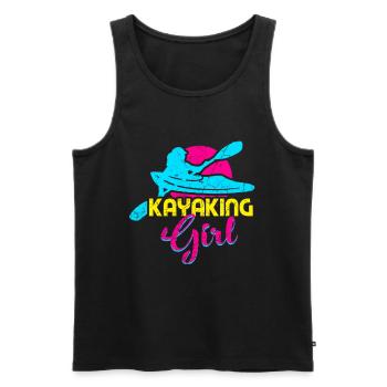 Kayaking fille aviron femmes - Débardeur bio Premium Homme - noir - Devant - Michal (187cm)