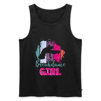 Tanz Tanzen Breakdance Mädchen - Männer Premium Bio Tank Top - Schwarz - Vorne - AI Model Male 178 light (178cm)