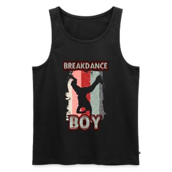 Breakdance Junge Tänzer Breakdancing - Männer Premium Bio Tank Top - Schwarz - Vorne - AI Model Male 178 light (178cm)