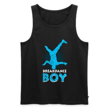 Breakdance Junge Tänzer Breakdancing - Männer Premium Bio Tank Top - Schwarz - Vorne - AI Model Male 178 light (178cm)