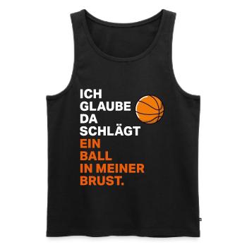 Basketball Sport Lustige Sprüche Geschenk Basketb - Männer Premium Bio Tank Top - Schwarz - Vorne - Michal (187cm)