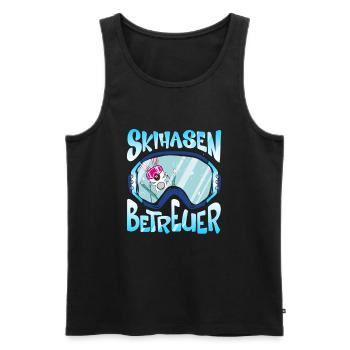 Skihasen Betreuer - Schifahrer Apres Ski Party - Männer Premium Bio Tank Top - Schwarz - Vorne - Michal (187cm)