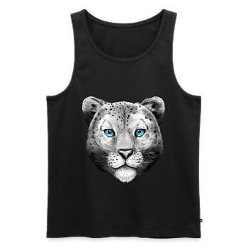 Léopard Enfants Animaux Dames Motif Animal - Débardeur bio Premium Homme - noir - Devant - Michal (187cm)