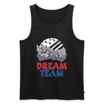 Amerikanisches 4. Juli Mt. Rushmore Dream Team - Männer Premium Bio Tank Top - Schwarz - Vorne - AI Model Male 178 light (178cm)