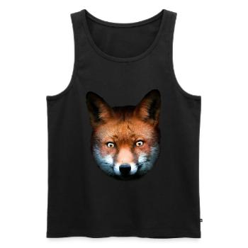 Fuchs Rotfuchs Tierisch Tiermotiv Kinder - Männer Premium Bio Tank Top - Schwarz - Vorne - AI Model Male 178 light (178cm)