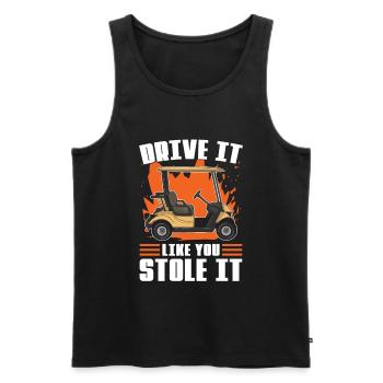 Drive It As If You Had It For Golfers - Men's Premium Organic Tank Top - black - Front - Michal (187cm)