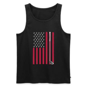 Golf Clubs Patriotische Flagge Für Golfer - Männer Premium Bio Tank Top - Schwarz - Vorne - Michal (187cm)