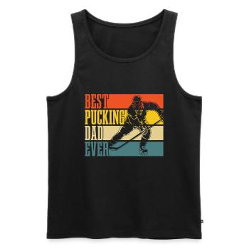 Bester Verdammter Vater Aller Zeiten Für - Männer Premium Bio Tank Top - Schwarz - Vorne - Michal (187cm)