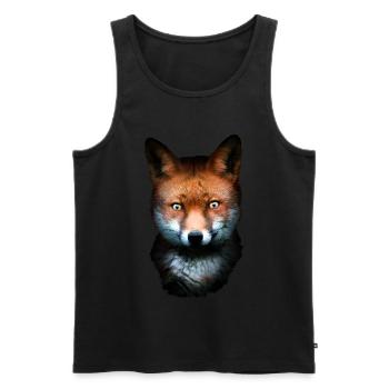 Renard Roux Renard Forêt Animaux Tête d’animal Animal Animal Animal Animal - Débardeur bio Premium Homme - noir - Devant - AI Model Male 178 light (178cm)