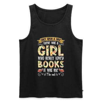 Girls, the books for book lovers really - Men's Premium Organic Tank Top - black - Front - Michal (187cm)