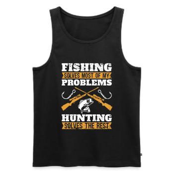 Angeln Löst Die Meisten Meiner Probleme Für - Männer Premium Bio Tank Top - Schwarz - Vorne - Michal (187cm)