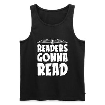 Leser Werden Für Buchliebhaber Lesen - Männer Premium Bio Tank Top - Schwarz - Vorne - Michal (187cm)