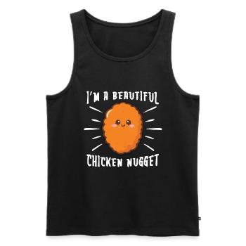 Beauty Chicken Nugget Nugget lovers Chicken - Men's Premium Organic Tank Top - black - Front - Michal (187cm)