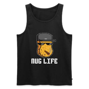 Nug Life Nugget Lover Chicken Nuggets Fast Food - Männer Premium Bio Tank Top - Schwarz - Vorne - Michal (187cm)