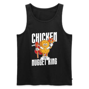 Poulet Nugget King Nugget Lovers Poulet - Débardeur bio Premium Homme - noir - Devant - AI Model Male 178 light (178cm)