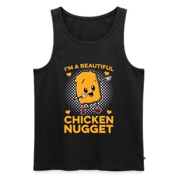 Beautiful Chicken Nugget Lover Chicken Nuggets - Men's Premium Organic Tank Top - black - Front - Michal (187cm)