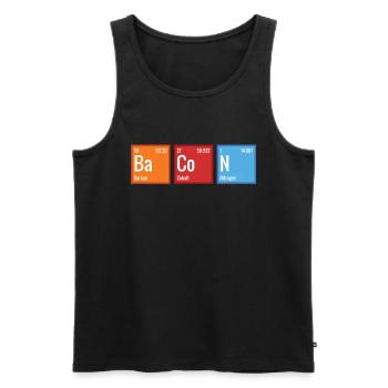 Speck Periodensystem Frühstück Speckliebhaber Flei - Männer Premium Bio Tank Top - Schwarz - Vorne - Michal (187cm)