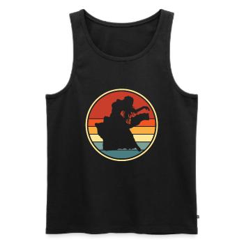 Retro belly dance For belly dancer - Men's Premium Organic Tank Top - black - Front - AI Model Male 178 light (178cm)