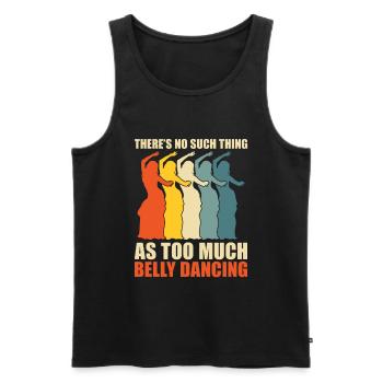 Too much belly dancing for belly dancer - Men's Premium Organic Tank Top - black - Front - AI Model Male 178 light (178cm)