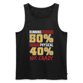 Courir 50% de course physique de fond - Débardeur bio Premium Homme - noir - Devant - AI Model Male 178 light (178cm)