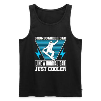 Snowboarder-vater Wie Ein Normaler Vater, Nur - Männer Premium Bio Tank Top - Schwarz - Vorne - Michal (187cm)