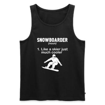 Snowboarders et skieurs pour snowboarders - Débardeur bio Premium Homme - noir - Devant - Michal (187cm)