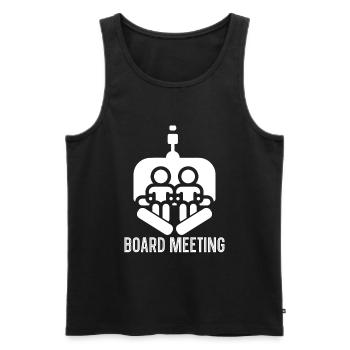 Board meeting for snowboarders - Men's Premium Organic Tank Top - black - Front - AI Model Male 178 light (178cm)