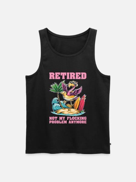 Nicht Mein Beflockungsproblem Flamingo-liebhaber - Männer Premium Bio Tank Top - Schwarz
