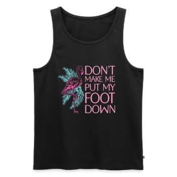 Don't let me foot on Flamingo Lover Bird - Men's Premium Organic Tank Top - black - Front - AI Model Male 178 light (178cm)