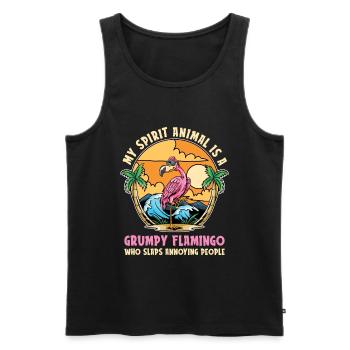 Spirit Animal Ist Mürrischer - Männer Premium Bio Tank Top - Schwarz - Vorne - Michal (187cm)