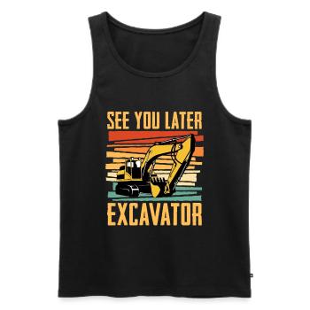 Bis Später Bagger Für Baggerfahrer - Männer Premium Bio Tank Top - Schwarz - Vorne - Michal (187cm)