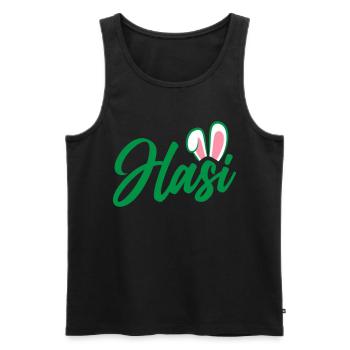 Hasi - süße Häschenohren | Farben änderbar - Männer Premium Bio Tank Top - Schwarz - Vorne - Michal (187cm)