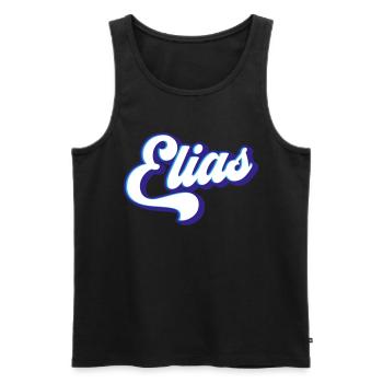 Elijah | Colors changeable - Men's Premium Organic Tank Top - black - Front - AI Model Male 178 light (178cm)