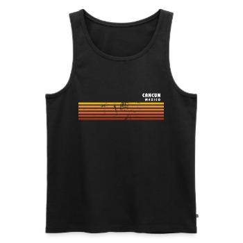 Retro Cancun Mexique Vintage Vacances Souvenir - Débardeur bio Premium Homme - noir - Devant - Michal (187cm)