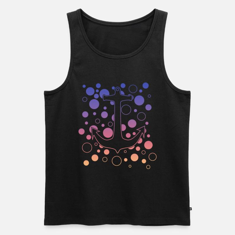 Anker - Männer Premium Bio Tank Top - Schwarz