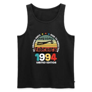 30 Jahre alt Baujahr 1994 Jahrgang Februar 1994 - Männer Premium Bio Tank Top - Schwarz - Vorne - Michal (187cm)