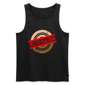 No to racism - No To Racism - Men's Premium Organic Tank Top - black - Front - Michal (187cm)
