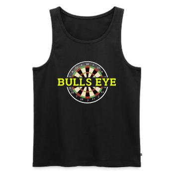 Bulls Eye - Männer Premium Bio Tank Top - Schwarz - Vorne - AI Model Male 178 light (178cm)