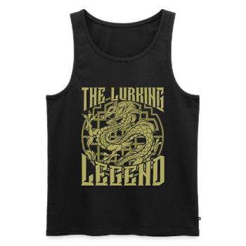 Chinesischer Drache - Männer Premium Bio Tank Top - Schwarz - Vorne - AI Model Male 178 light (178cm)