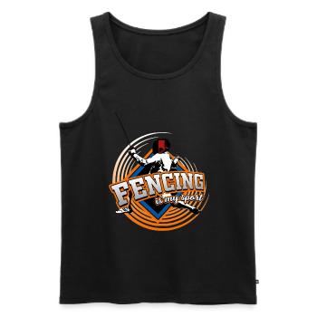 Fechten Fechter Schwertkampf Kampfsport Geschenk - Männer Premium Bio Tank Top - Schwarz - Vorne - AI Model Male 178 light (178cm)