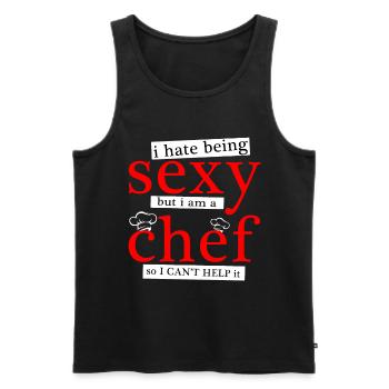 Chef Chef Master Chef Cooking Kitchen Gift - Men's Premium Organic Tank Top - black - Front - AI Model Male 178 light (178cm)