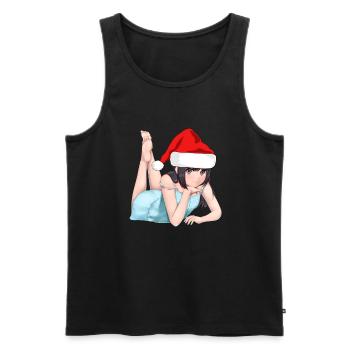Weihnachten Anime Manga Otaku Gamer Geschenk - Männer Premium Bio Tank Top - Schwarz - Vorne - Michal (187cm)