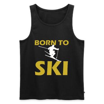 Born to Ski - Cadeau né pour skier - Débardeur bio Premium Homme - noir - Devant - Michal (187cm)