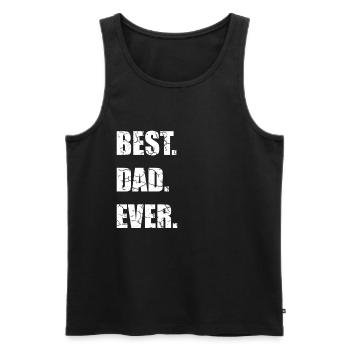 Best Dad Ever bester Vater Geschenkidee - Männer Premium Bio Tank Top - Schwarz - Vorne - AI Model Male 178 light (178cm)